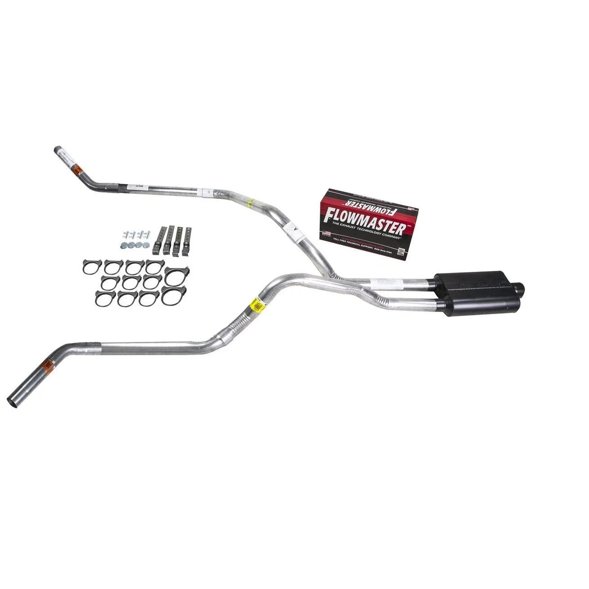 Dual Exhaust 2.5" Pipe for F150 (1998–2004) - Flowmaster Super 44, Corner Exit