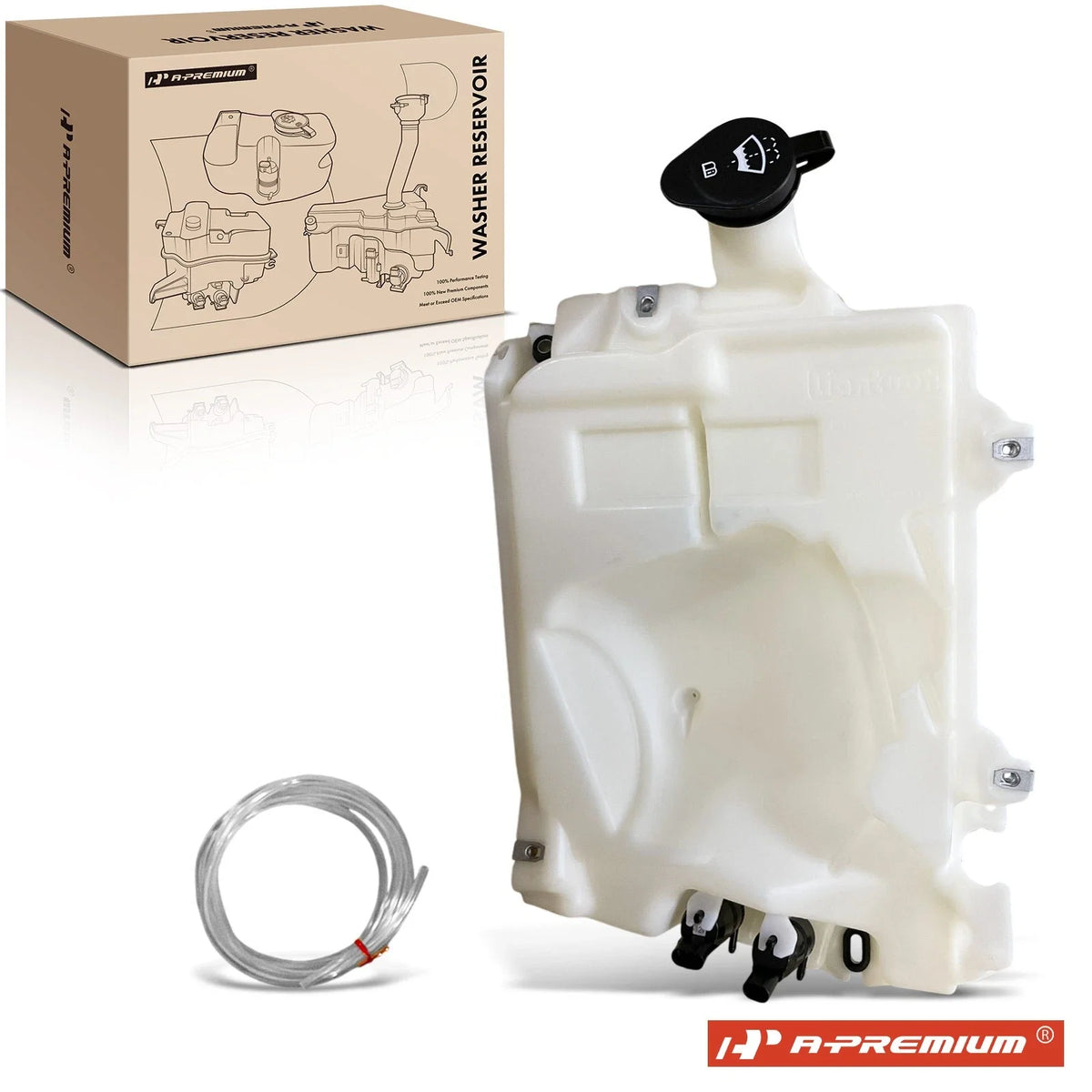 Windshield Washer Reservoir with Pump & Cap for Buick Rainier GMC Envoy (2004–2007)