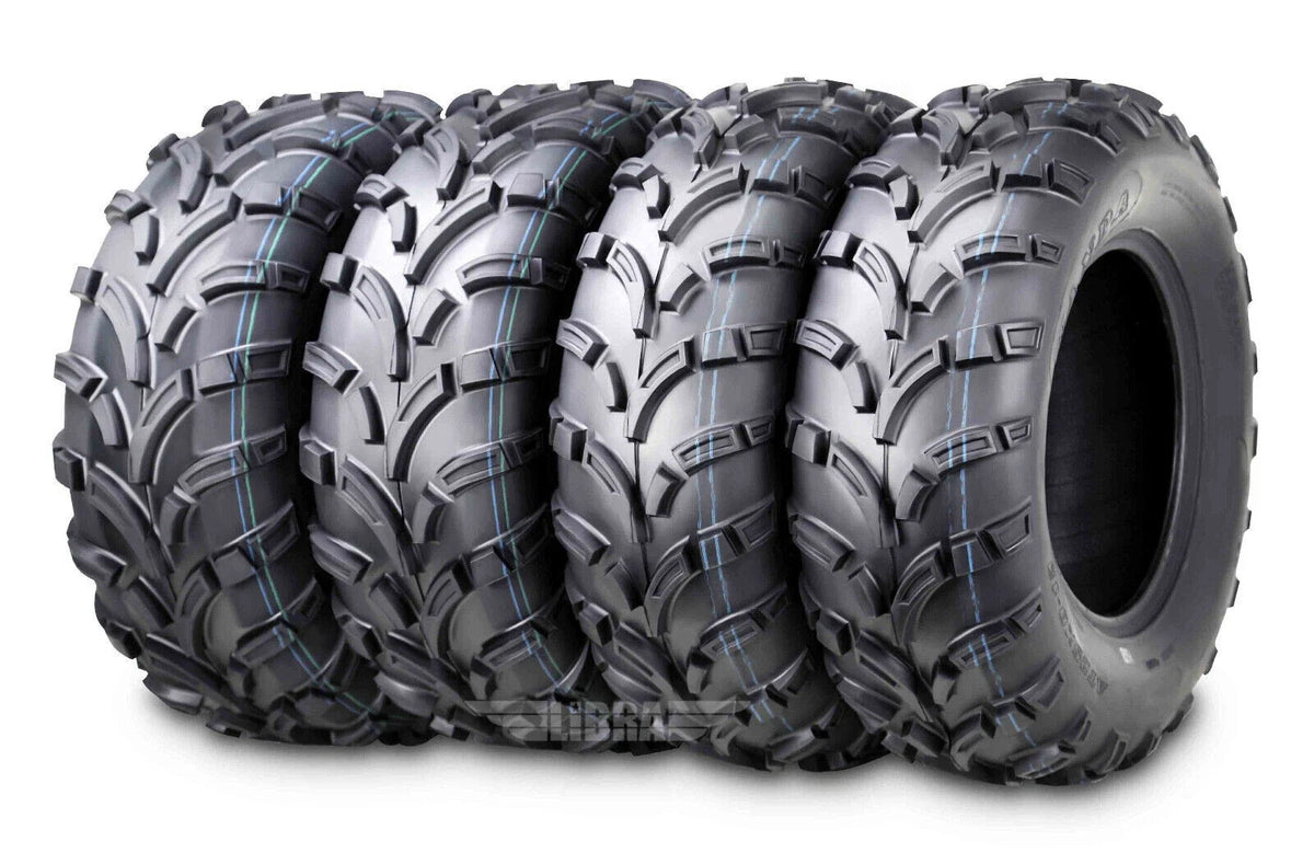Set of 4 ATV Tires 25x8-12 25x10-12 for Hisun Forge 250 400 500 700 (2016–2019)