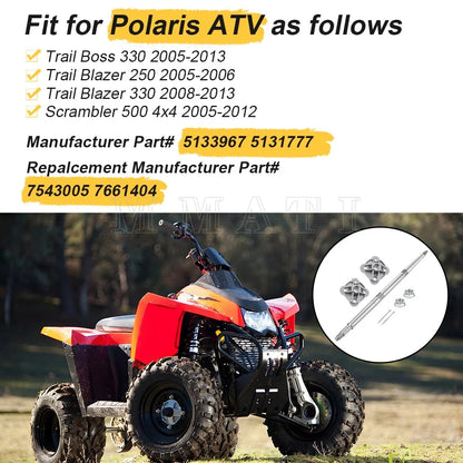 Rear Axle Shaft & Wheel Hubs for Polaris Trail Boss 330, Trail Blazer 250, 330 (2000–2008)