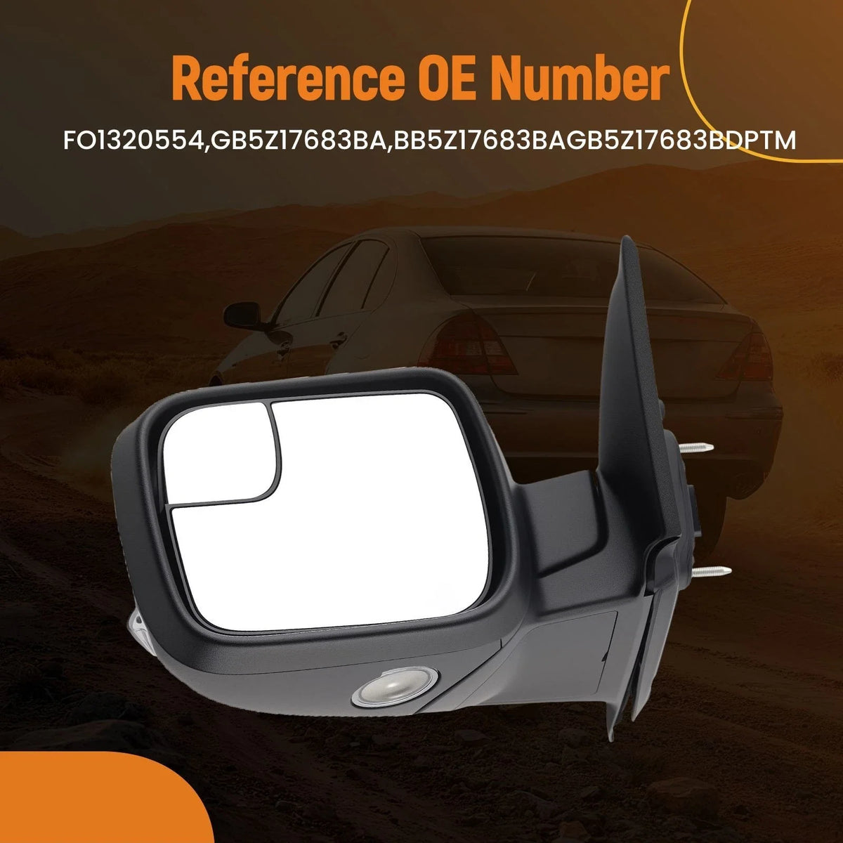 Left Side View Mirror Power Heated for Ford Explorer (2016–2019) GB5Z17683BA
