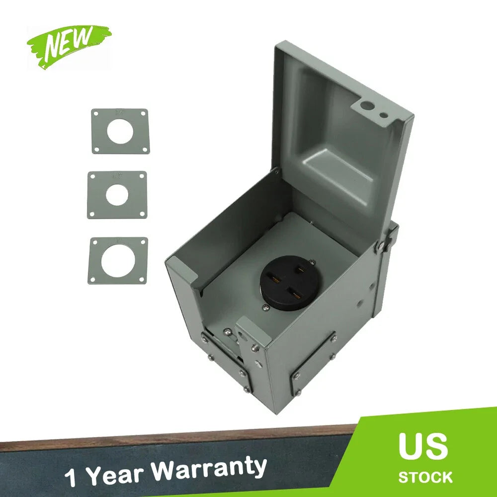 30 Amp Weatherproof Power Outlet Box for EV/Welding Applications