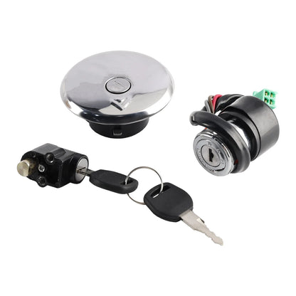 Ignition Switch Lock & Fuel Gas Cap Key Set for Suzuki GN125 (1982–2001) T9