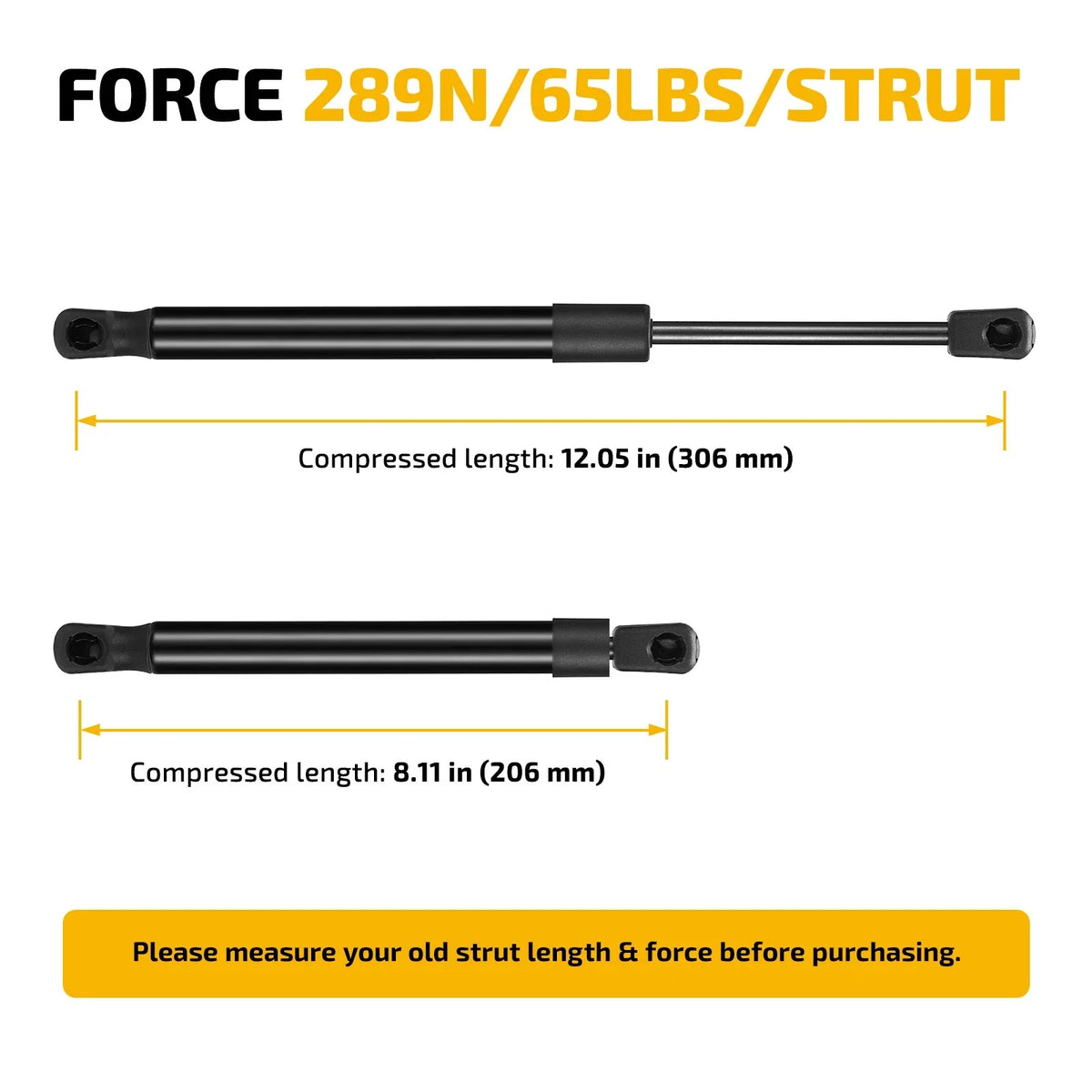 2X 12 Inch Gas Props Shocks Support for Camper Shell Side Window (Fits )