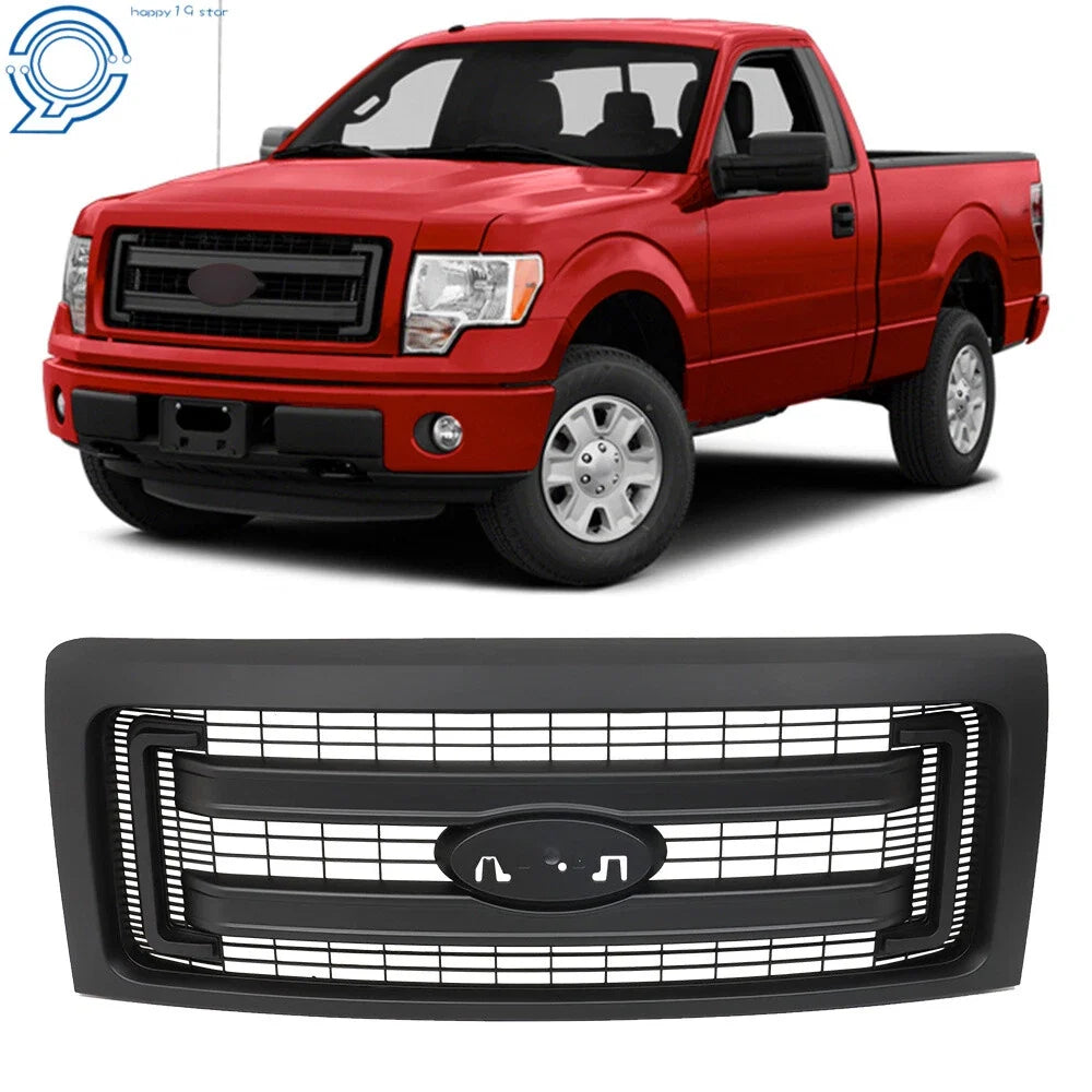 Matte Black Front Bumper Upper Grill for Ford F-150 (2009–2014)