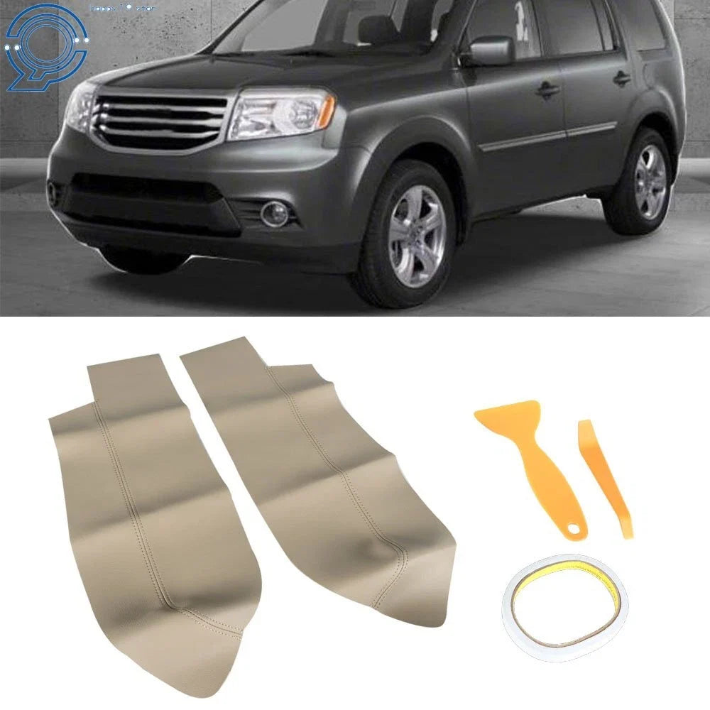 Beige Leather Front Door Panels for Honda CR-V (2007–2012)
