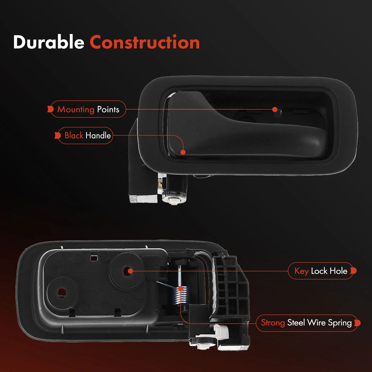 Interior Door Handle Rear Left for Honda Element 2003-2011