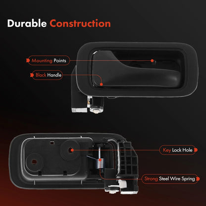 Interior Door Handle Rear Left for Honda Element 2003-2011
