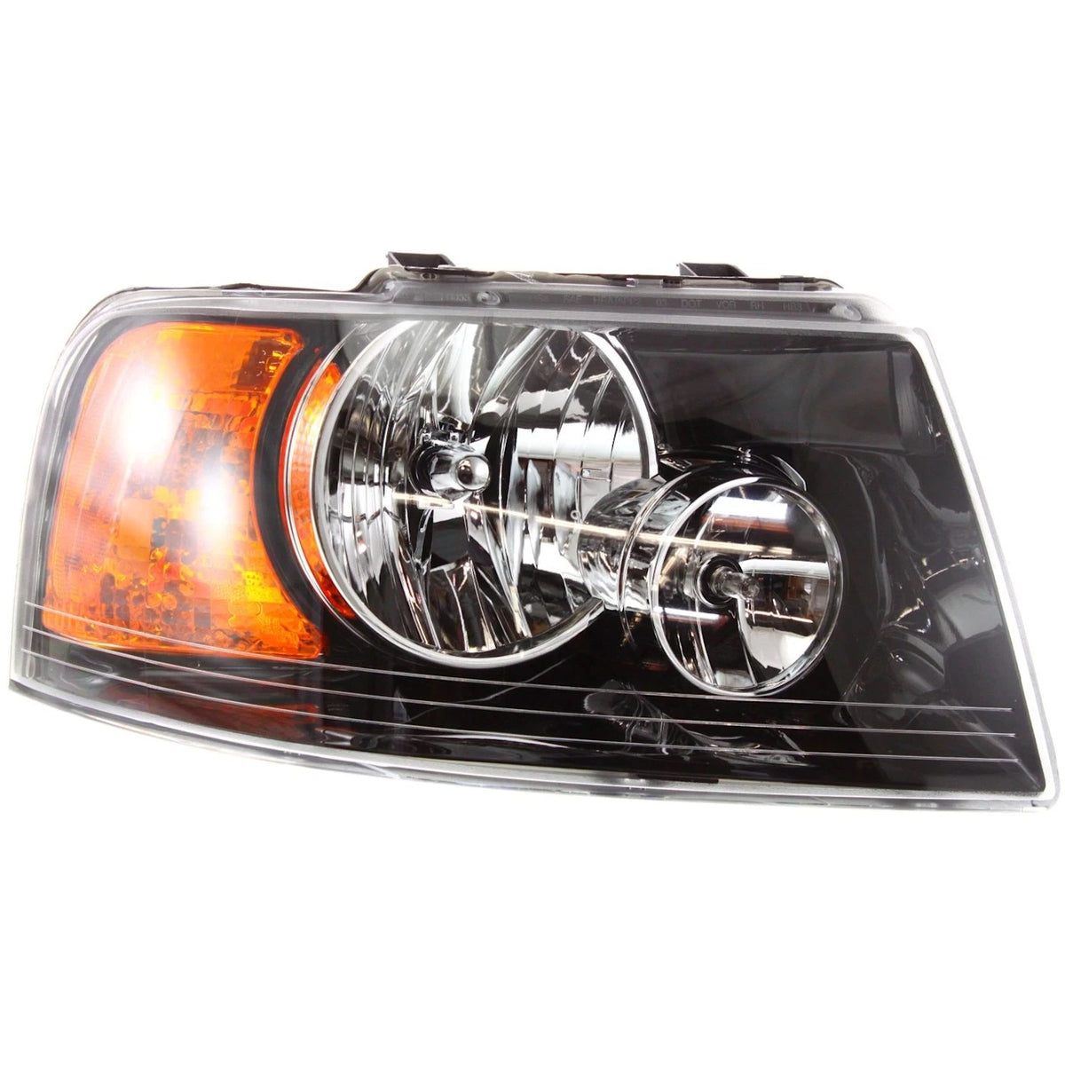 Set of 2 Halogen Headlights for Ford Expedition (2003–2006) w/ Bulbs Black