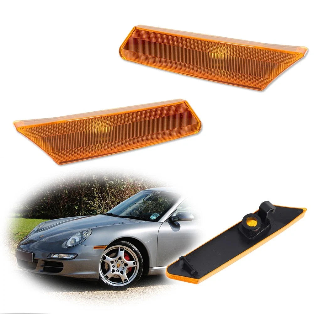 Amber Front Fender Side Marker Light for Porsche 911 997 Cayman Boxster