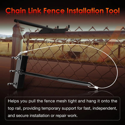 Chain Link Fence Top Rail Fabric Hanging Tool with Hook & Rail Bracket