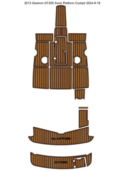 EVA Foam Teak Floor Mat for Glastron GT205 (2013)