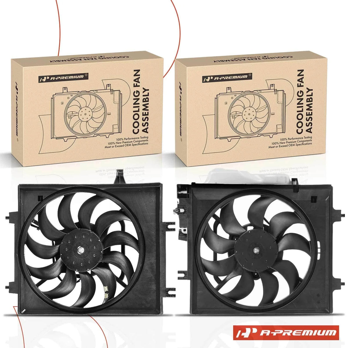 2X Cooling Fan Assembly with Shroud for Subaru Forester (2019–2021)