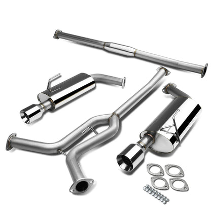 4" Double Wall Rolled Muffler Tip Catback Exhaust System for Maxima 04-08
