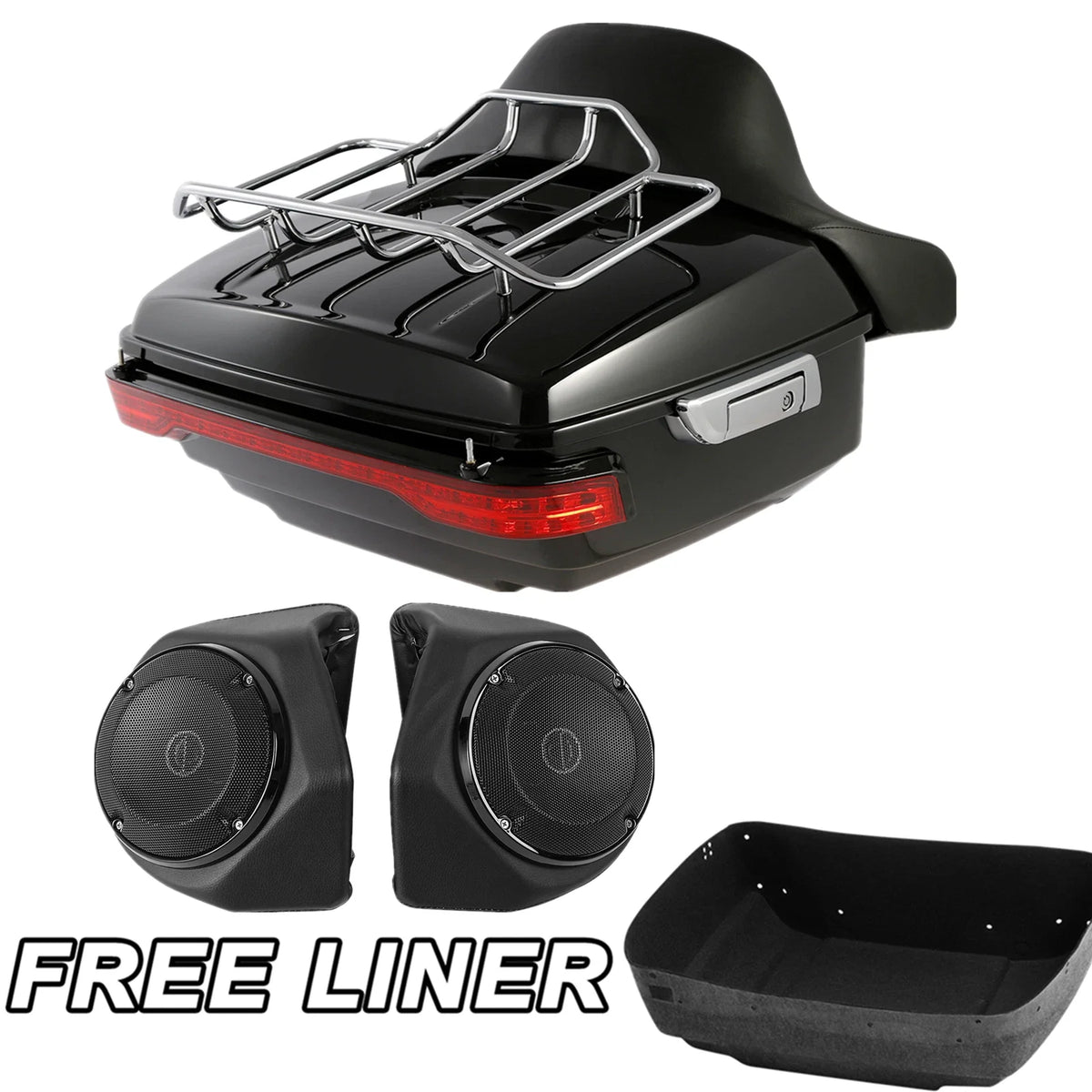 Trunk Top Rack Speakers for Harley Touring Glide 2014-2025
