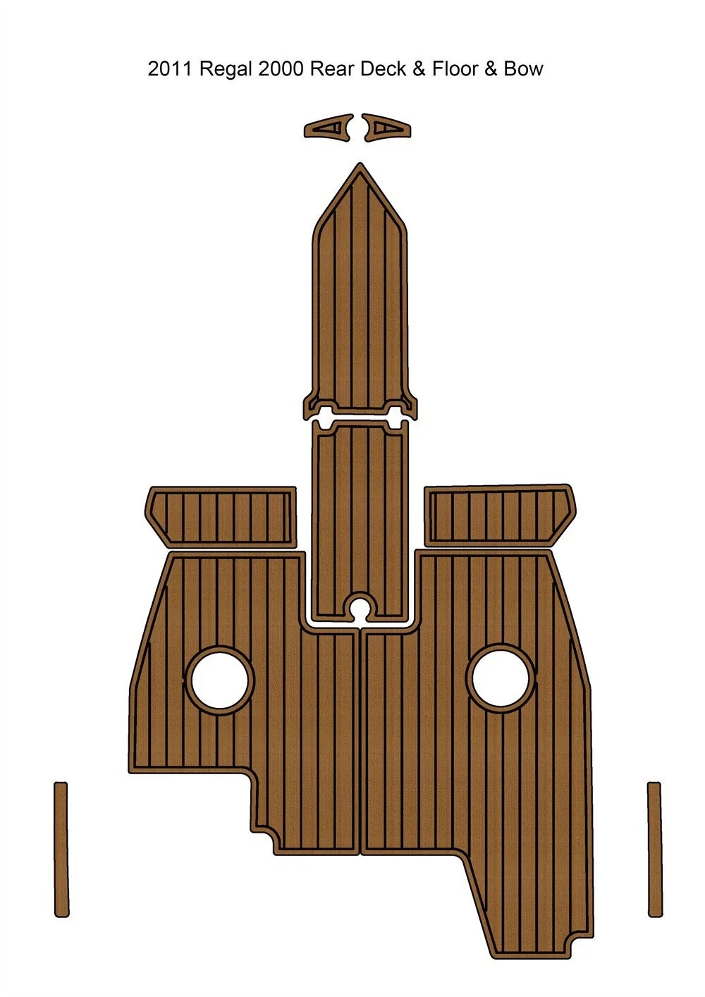 EVA Foam Faux Teak Deck Floor Mat for Regal 2000 (2011)