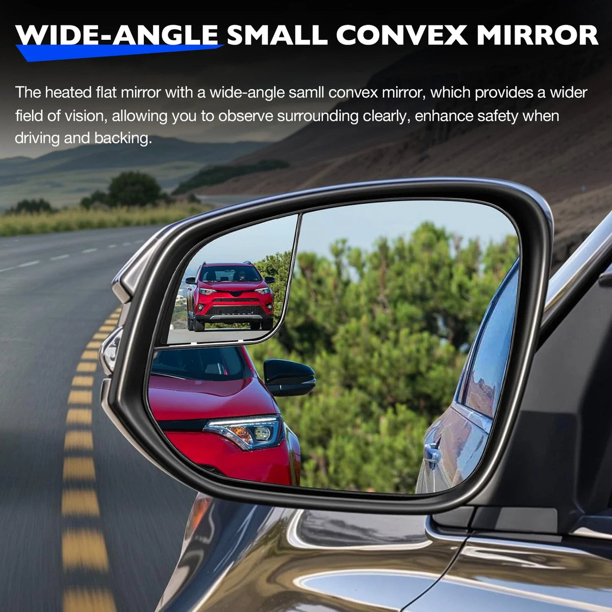Heated Convex Mirror Glass for Left Driver Side Toyota Sienna (2014-2020)