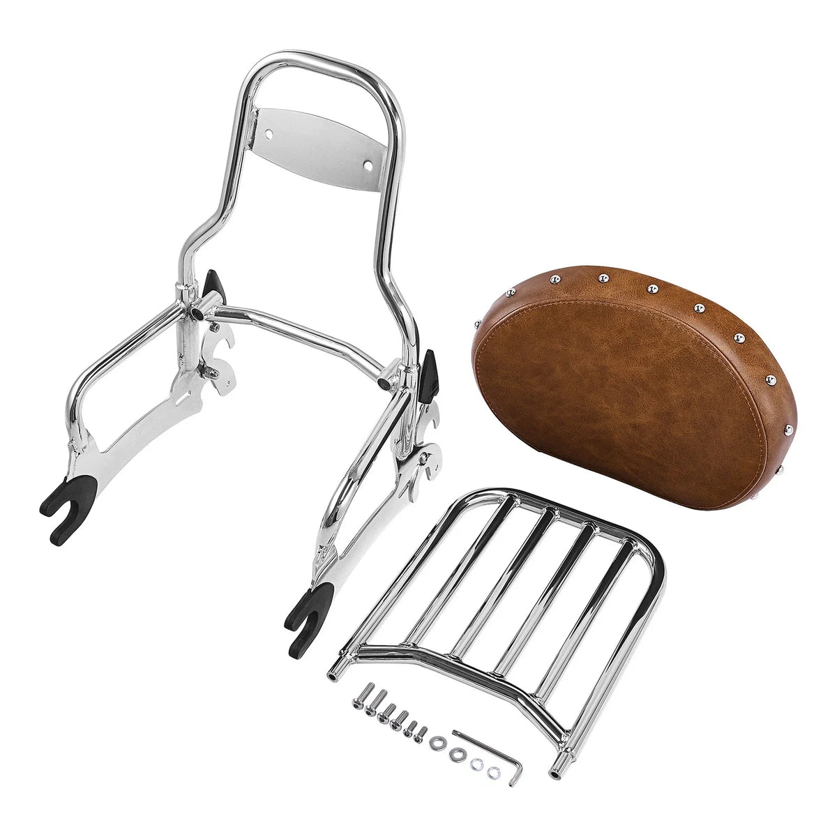 Sissy Bar Rack with Backrest Spools 12" for Indian Chieftain 2016-2022
