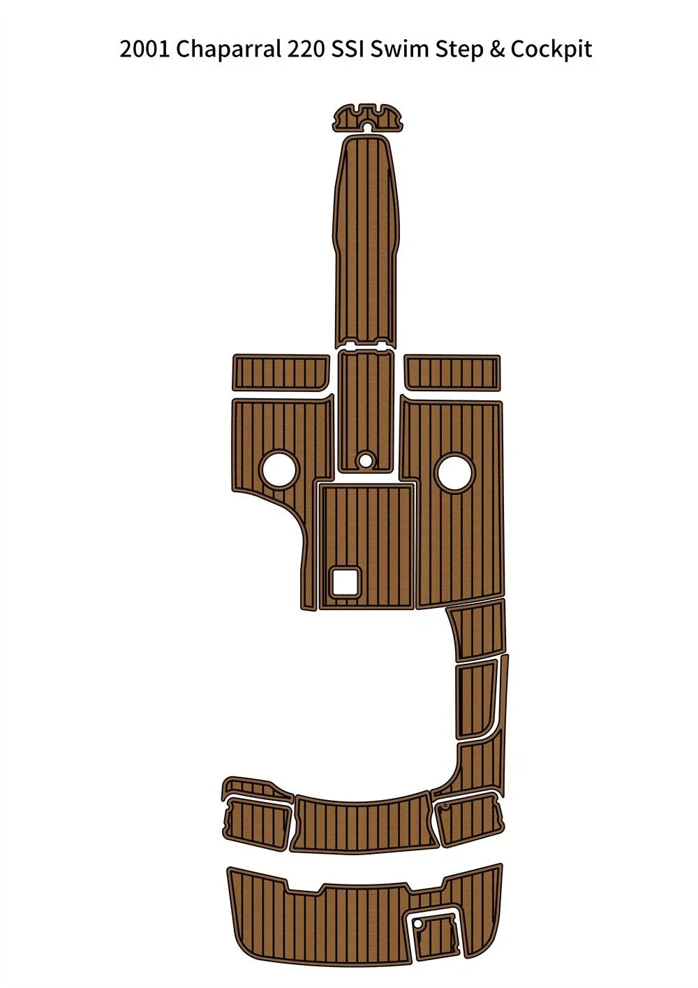 EVA Foam Teak Deck Floor Pad for Chaparral 220 SSI (2001)