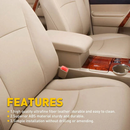 Beige Tan Leather Center Console Lid Cover for Toyota Highlander 08-13