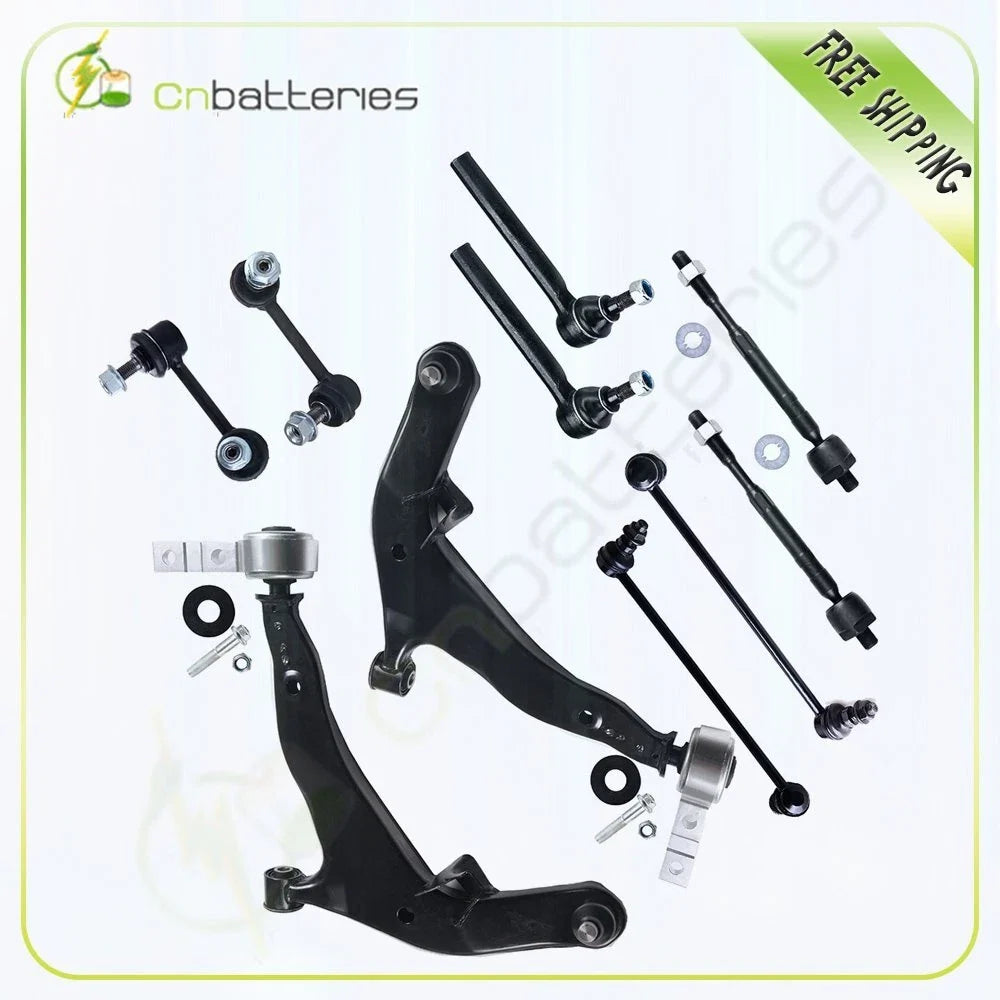 10pc Set of Inner & Outer Tie Rod Ends for 2003-2004 Nissan Murano