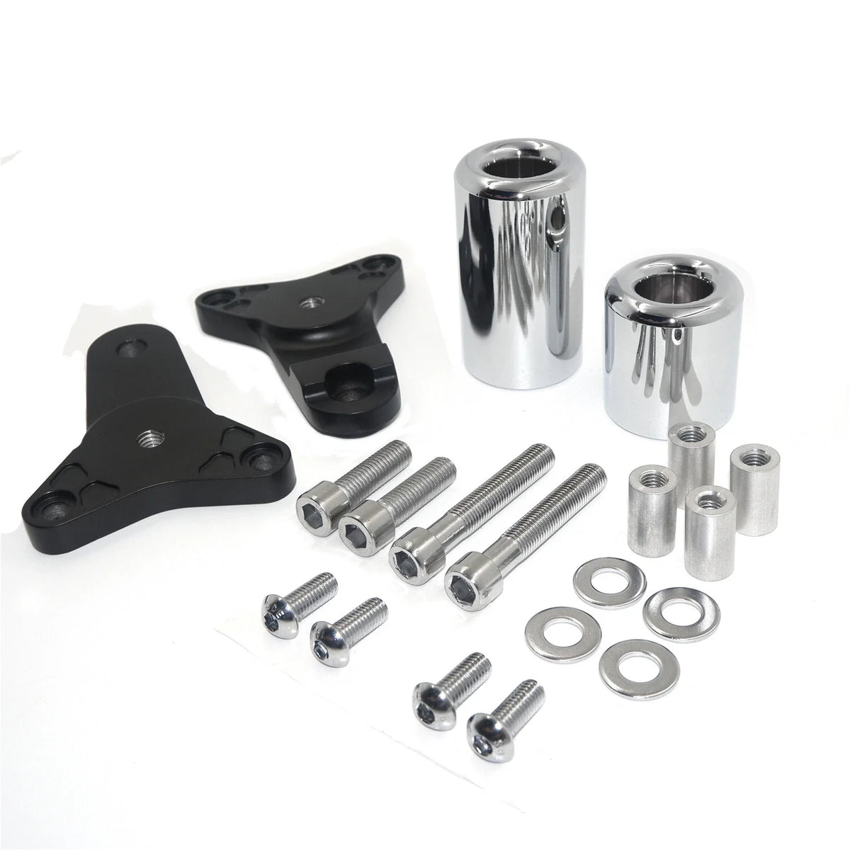 Aluminum Chromed Frame Slider Crash Protector for Suzuki 2011-2020, No Cut