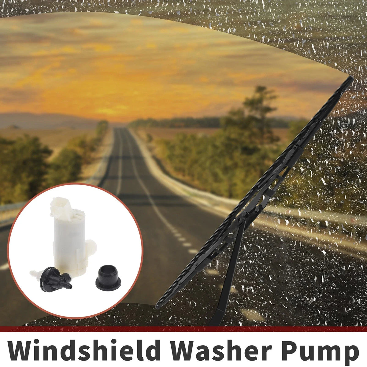 Windshield Washer Pump w/Grommet for Honda CR-V (No. 76806SMAJ01)