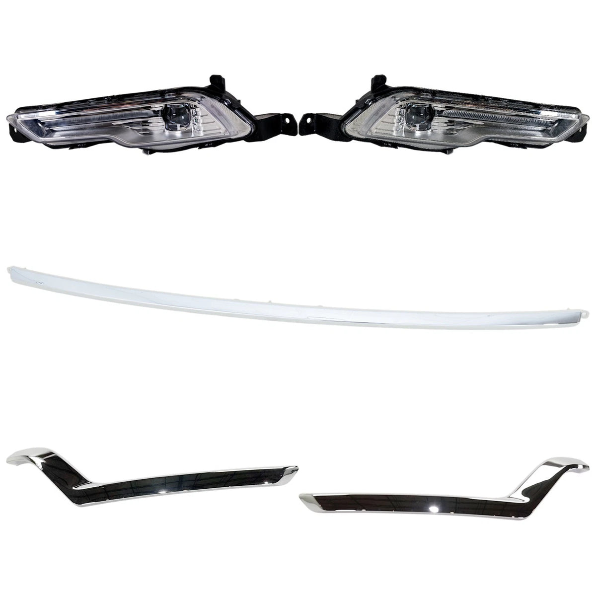 Fog Light Kit for Ford Explorer (2018–2019) LH RH LED Assy Bumper Trims