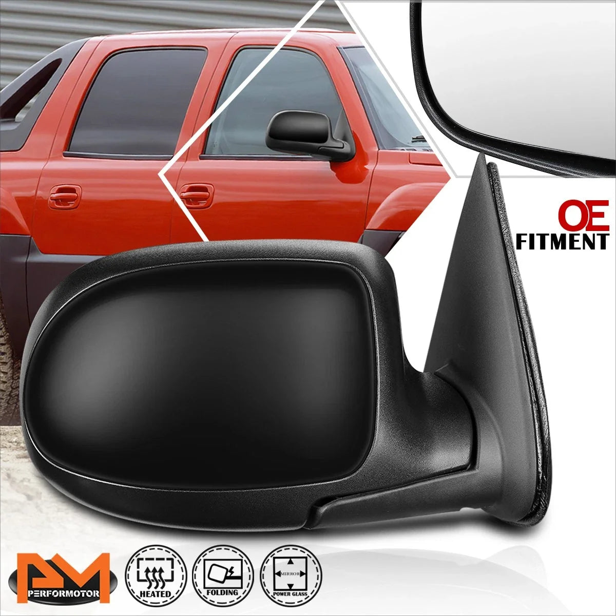 Side View Door Mirror - Powered & Heated for GMC Sierra/Silverado 1999-2002