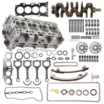 Crankshaft, Cylinder Head Kit, Con Rod & Timing Chain for Toyota RAV4 2006-2012