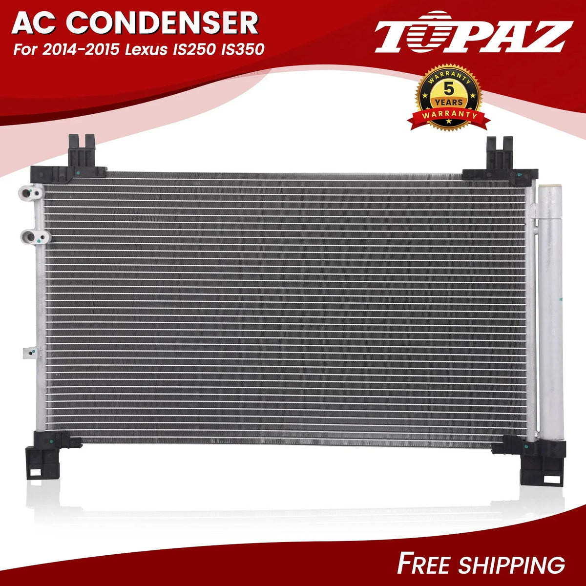 AC Condenser for Lexus IS250 IS350 (2014–2015) Aluminum Replacement