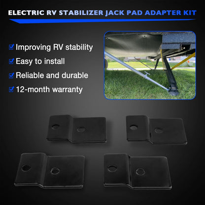 4X Electronic Stabilizer Jack Pad Adapters for JT Strong Arm Jack Stabilizer