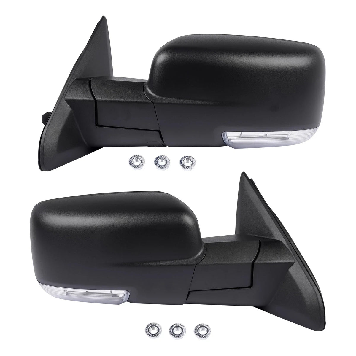 Pair Side Mirrors for Ram 1500 (2013–2019) Power Fold Heated Temp Sensor 68231241AI