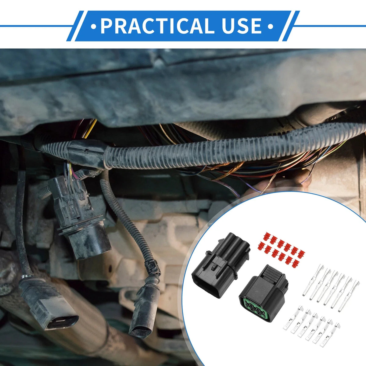 6 Pin Headlight Socket Connector Plug for Hyundai Elantra, Kia 