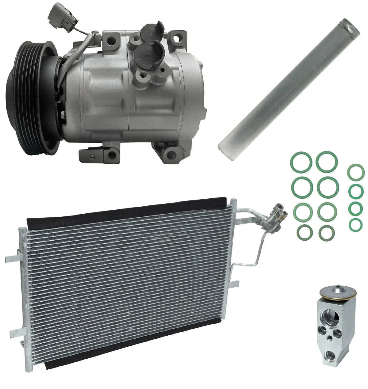 AC Compressor Kit With Condenser For Mazda 3 2.5L (2010–2013)