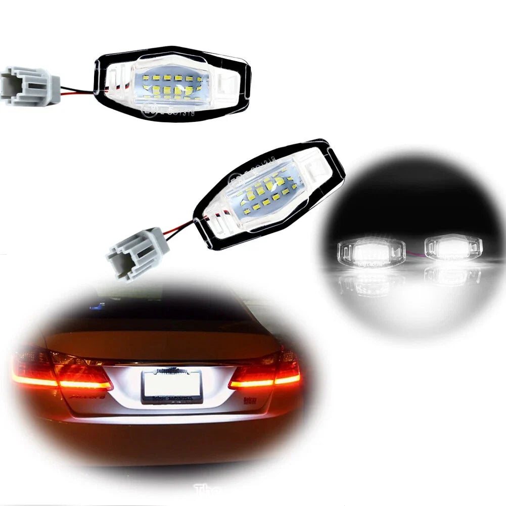 2X LED License Plate Lights for Honda Civic Sedan/Hatchback