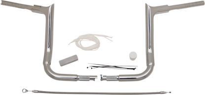 EZ Install 1-1/2" Chrome Handlebar Kit - Pointed Top for Harley 2014-2023