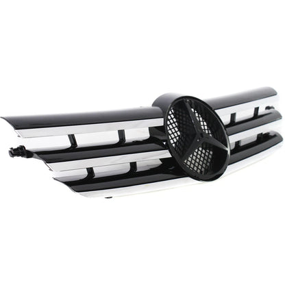 Grille for Mercedes C-Class Coupe (2002–2003) Black Chrome Molding