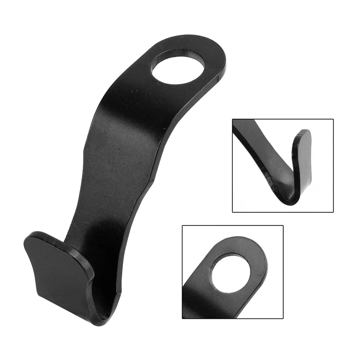 Stainless Steel Helmet Hook Bracket for Scooter Motorbike (Black Finish)