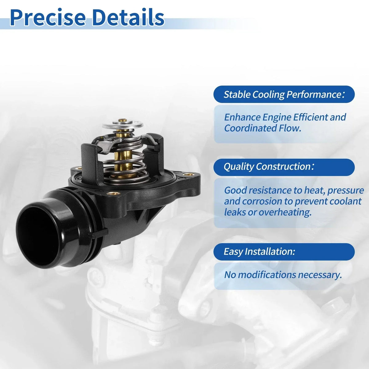 Coolant Thermostat Housing Assembly for BMW Z4 2005-2009