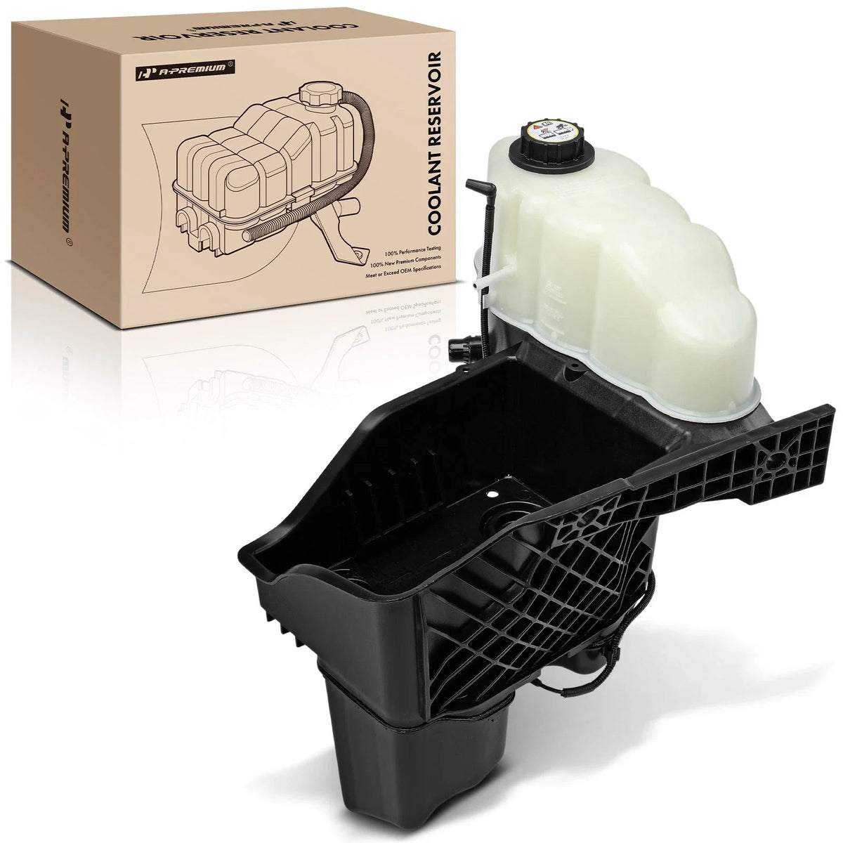 Engine Coolant Reservoir with Cap for Ford F-250 F-350 Super Duty (2008–2010)