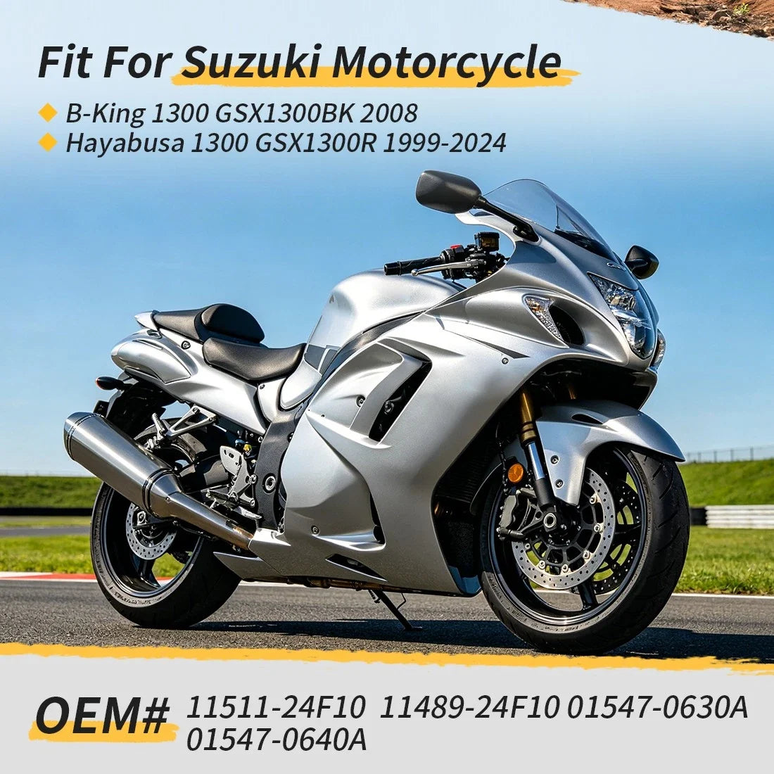 Engine Oil Pan, Gasket & Bolts Set for Hayabusa GSX1300R 1999-2024