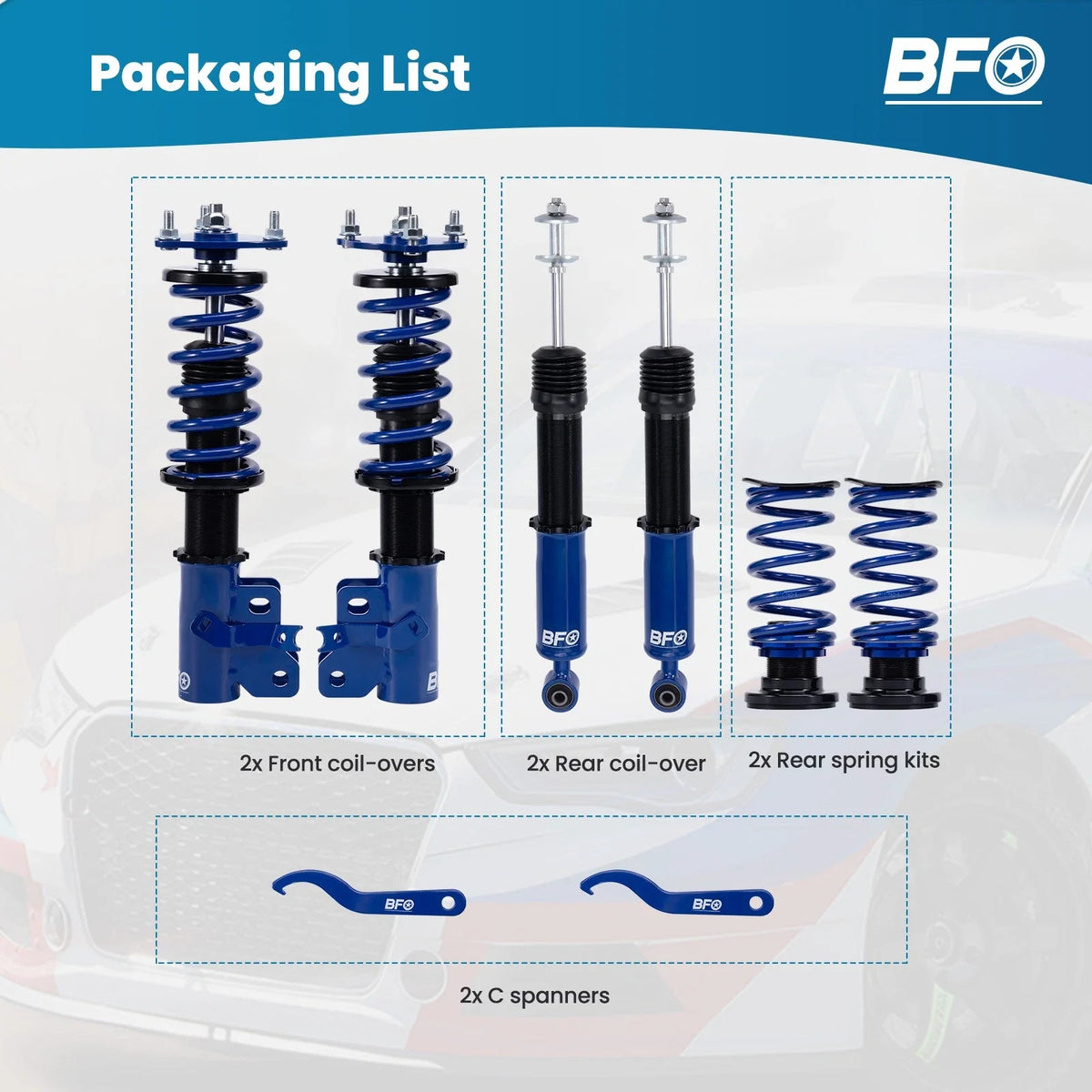 Lowering Kit Adjustable Coilover Suspension for Honda Civic 2006-2011