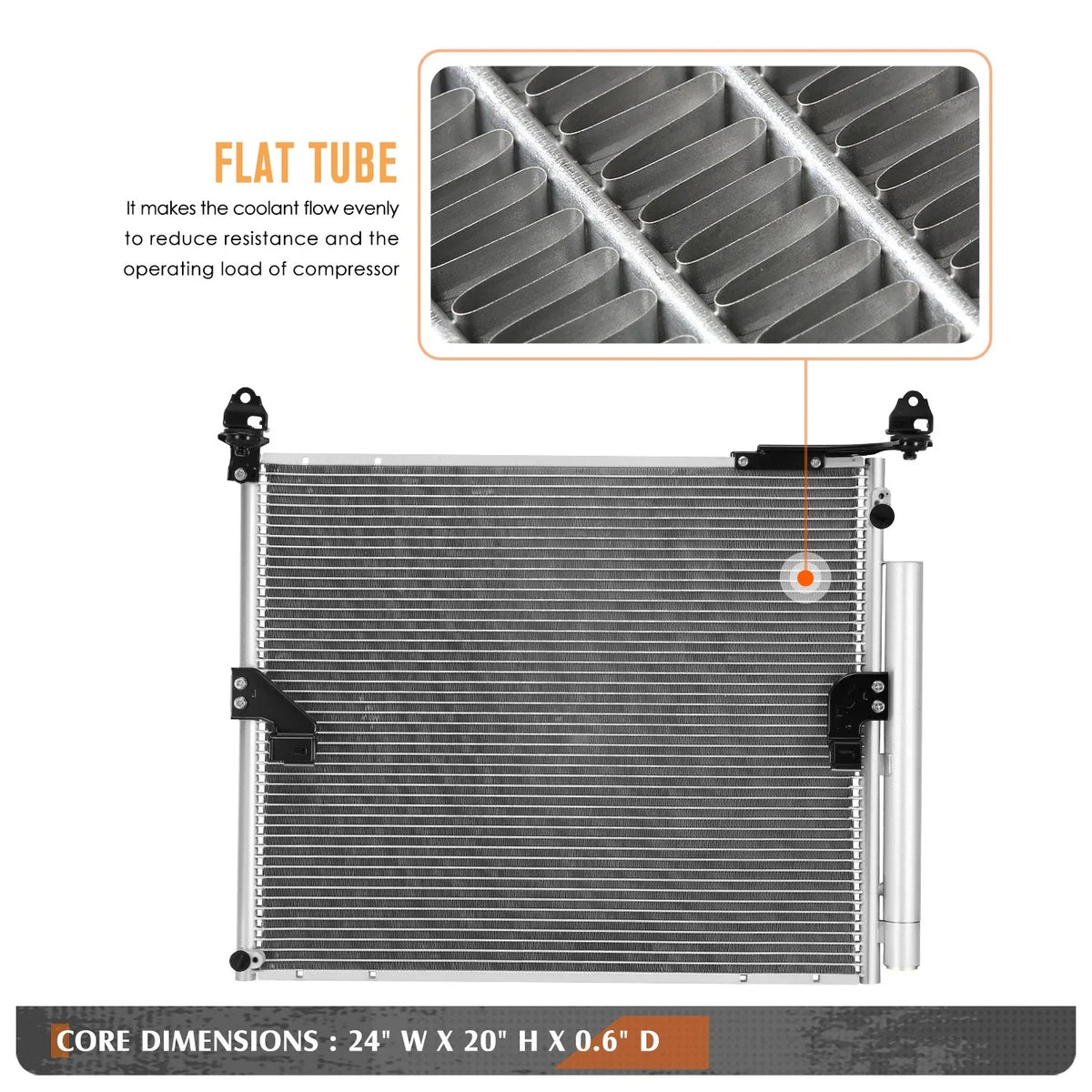 Replacement A/C Condenser for Toyota 4Runner 2021-2024 Aluminum Core