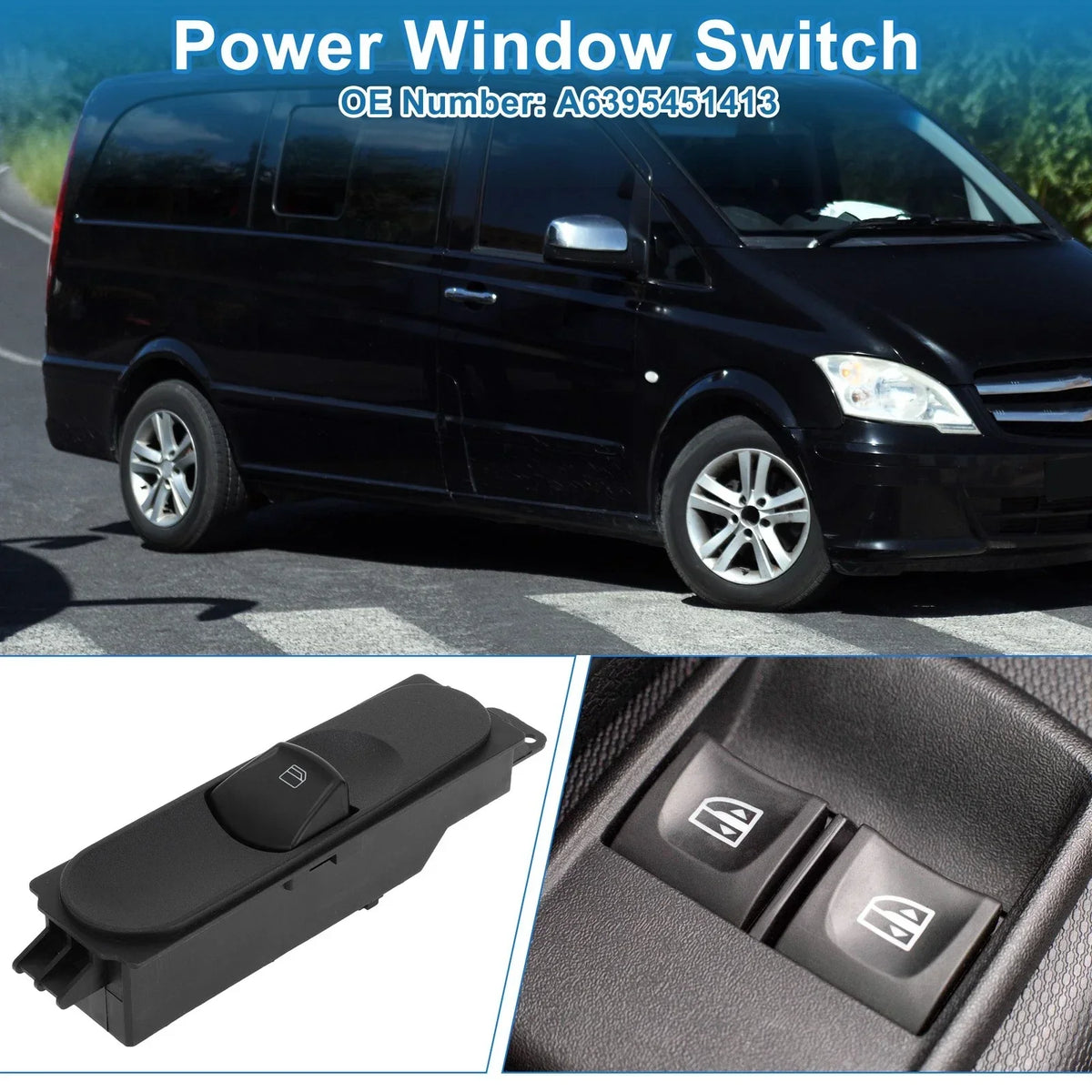 Power Window Control Switch for Mercedes-Benz Vito L4 2.1L 2009-2012