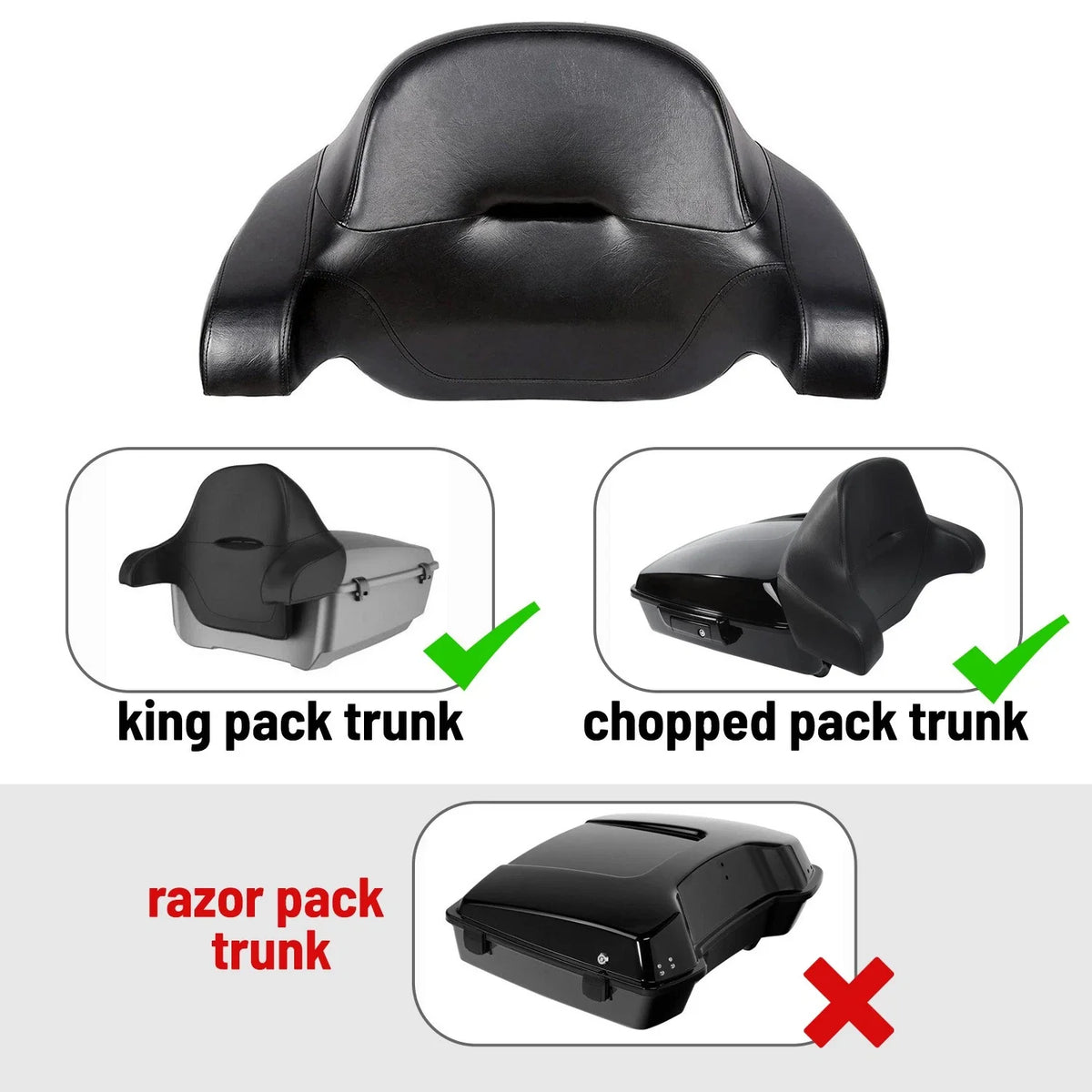 Backrest Cushion for Harley Touring 2014 to 2026