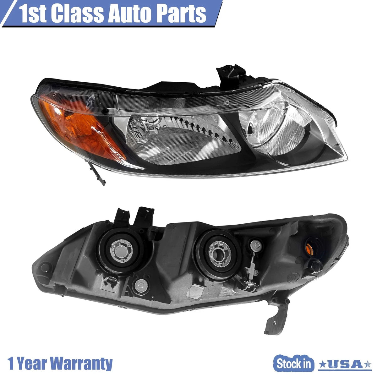 Right Passenger Side Headlight for Honda Civic (2006–2011) HO2503125