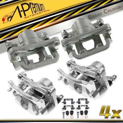 Set of 4 Disc Brake Calipers with Bracket for Nissan Altima (2013–2018)