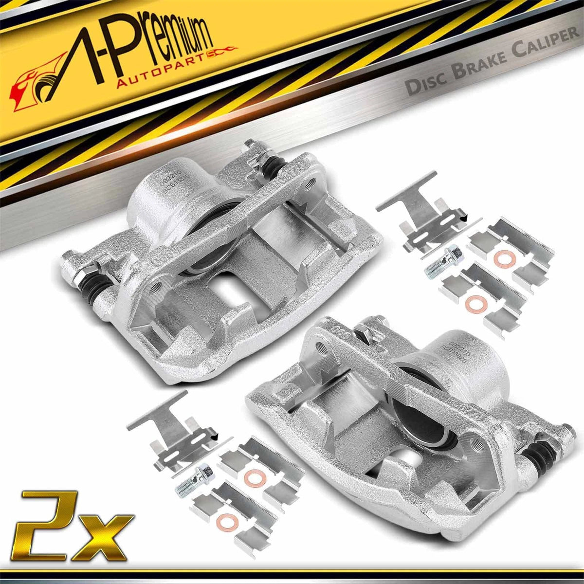 2X Front Disc Brake Calipers w/ Bracket for Honda Accord (1990–1993)