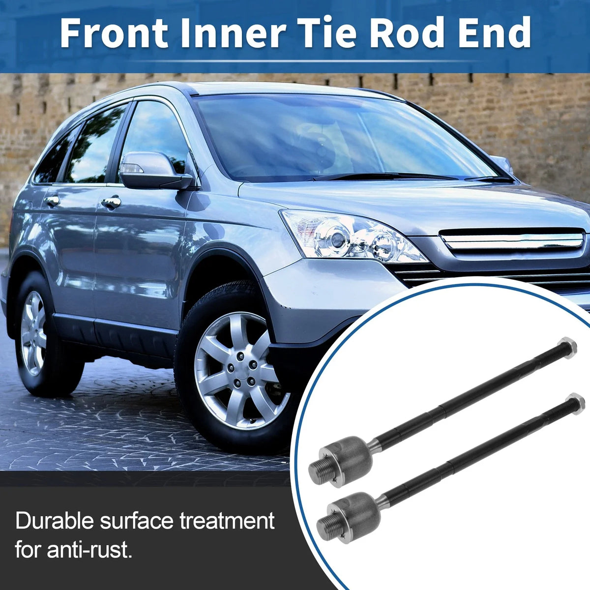 2X Front Inner Tie Rod End Links for Honda CR-V (2007–2008)